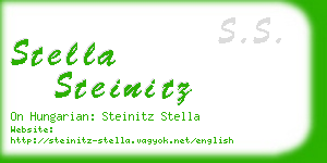 stella steinitz business card